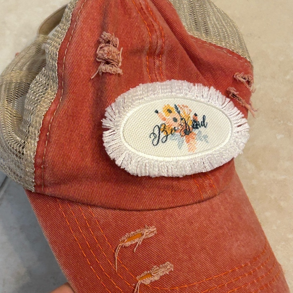 Blessed Women’s Distressed Trucker Cap Hat - Picture 2 of 9